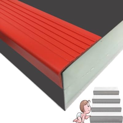 Selbstreckende Treppenstufen, Treppen- und Kantenschutzband, mehrfarbig, 40–400 Zoll(Rot,50inch) von LYVQZPWLR