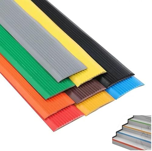 Selbstreckende Treppenstufen, Treppenkantenverkleidung, PVC, mehrfarbig, mehrere Größen, 3,0 m(Blu,6cm(2.4inch)) von LYVQZPWLR