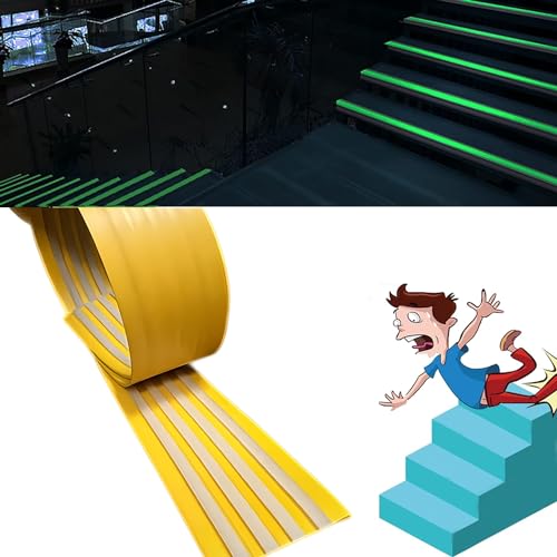 Selbstreckende Treppenstufen, Treppenstufenkantenschutz Anti-Rutsch-Klebeband Multicolor Mehrere Größen(Giallo,20in) von LYVQZPWLR