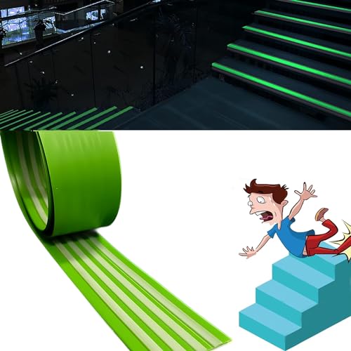 Selbstreckende Treppenstufen, Treppenstufenkantenschutz Anti-Rutsch-Klebeband Multicolor Mehrere Größen(Green,40in) von LYVQZPWLR
