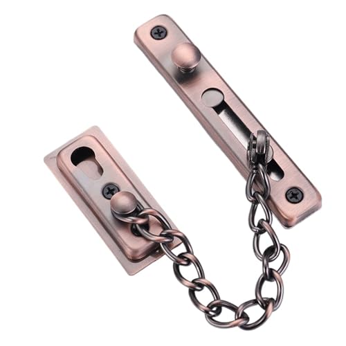 Sicherheitskette Türschloss, Türketten for Haustür Türkette Riegelbolzen Edelstahl Sicherheitsschutzfeder(Red Bronze) von LYVQZPWLR