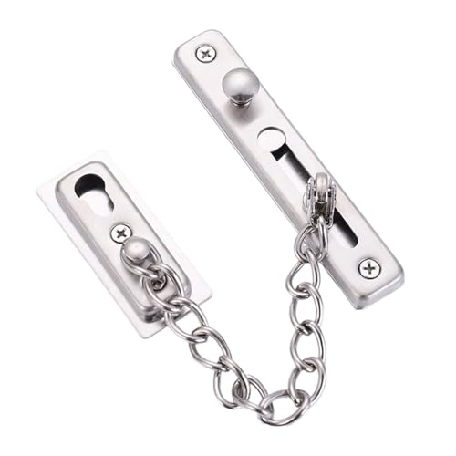 Sicherheitskette Türschloss, Türketten for Haustür Türkette Riegelbolzen Edelstahl Sicherheitsschutzfeder(Sliver) von LYVQZPWLR