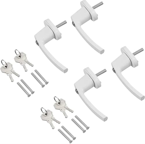 Sie können die Fenstergriffe schließen, 4Pcs Fenster Griff Universal Key Locking Abschließbar Doppel Verglasung UPVC Fenster Griff Sie können die Fenstergriffe schließen, 4Pcs Fenster Griff Universal Key Locking Abschließbar Doppel Verglasung UPVC Fenster Griff von LYVQZPWLR