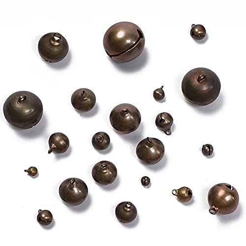 WLYX 100 PCS Retro-Kupferglocken Mit Verschiedenen Spezifikationen, Windspiel-Traumfängerproduktion, DIY-Schmuckzubehör, Handgewebte Weihnachtsfeier-Heimdekoration (Size : 20mm) von LYX