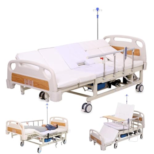 Vollelektrisches medizinisches Bett mit 10-in-1-Funktion für zu Hause, seitlich neigbares Krankenpflegebett mit Matratze, Geländer, leisen Rädern, bis zu 210 x 96 x 55 cm Vollelektrisches medizinisches Bett mit 10-in-1-Funktion für zu Hause, seitlich neigbares Krankenpflegebett mit Matratze, Geländer, leisen Rädern, bis zu 210 x 96 x 55 cm von LYXFYPi