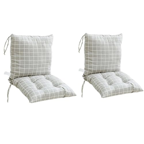 LYXLBX Stuhlauflage Niedriglehner Indoor und Outdoor, Stuhlkissen Auflage Sessel Stuhl Pad für Gartenstuhl für Terrasse Haus Garten,N-2PCS von LYXLBX