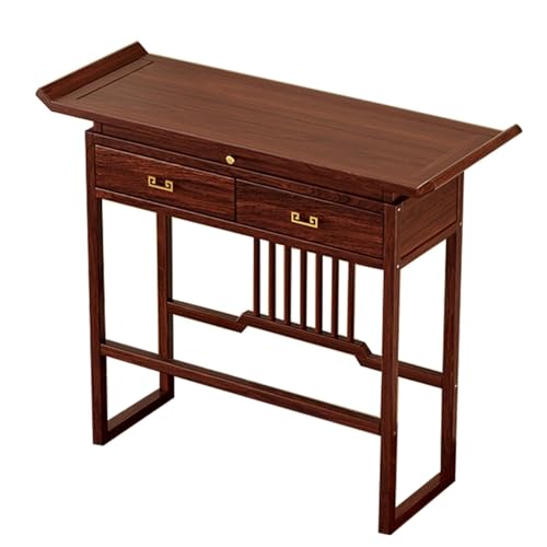 LYXWGRZD Altartisch für Persönlichen Schrein, Meditationstisch mit Schubladen, Puja-Tische aus Holz für Zuhause, Einfache Montage, Gebetsentspannung(94cm/37'') von LYXWGRZD