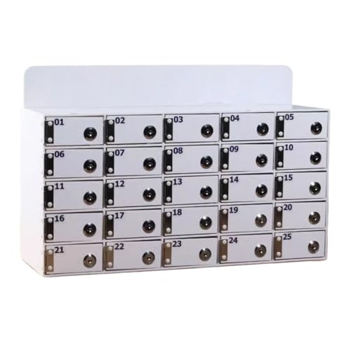 LYXWGRZD Handy-Aufbewahrungsschrank mit TürschlöSsern und Schlüsseln, Wandmontierte Aufbewahrungsschränke zur Verwaltung von Mobiltelefonen(50slots) von LYXWGRZD