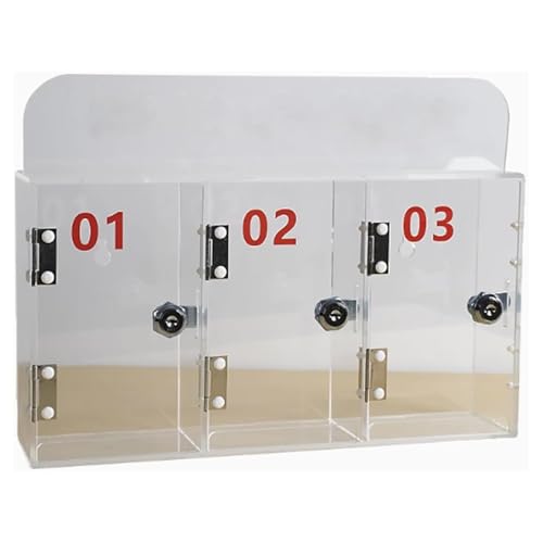 LYXWGRZD Klare Handy-Schließfachbox aus Acryl mit Türschlössern und Schlüsseln, Taschen-Aufbewahrungsschließfach für Das Klassenzimmerbüro(18slots) von LYXWGRZD