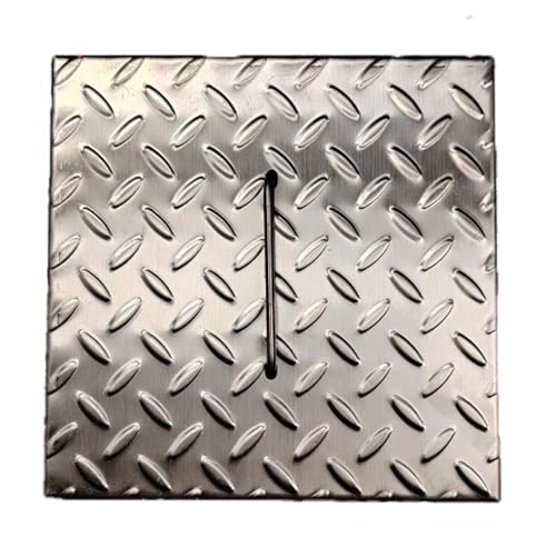 Edelstahl Schachtabdeckung, Quadratischer Deckel mit Griff, Rutschfestes Design, für Hof, Parkplatz und Zugang Geeignet(15.7x15.7x0.9in/40x40x2.5cm) von LYXXJRYBHD