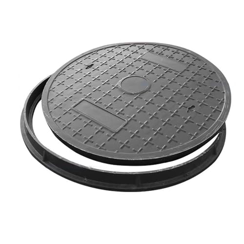 Gullydeckel mit Verstärkter Rutschfester Abdeckung und Stabilem Sockel, Septiktank-Abdeckung für Garten, Hof und Einfahrt Geeignet(Black,31.4in/70cm) von LYXXJRYBHD
