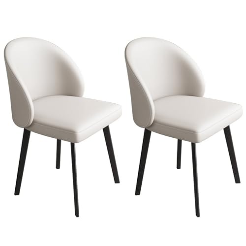 LYXXJRYBHD Esszimmerstühle, Stühle Esszimmer, Gepolsterte Küchenstühle, Stühle Im 2er-Set, Grauer Stuhl, für Wohnzimmer, Esszimmer, Bar (Color : White) von LYXXJRYBHD