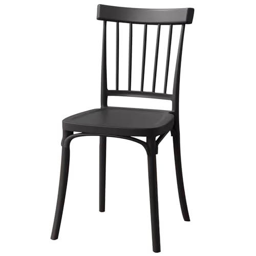 LYXXJRYBHD Küchenstühle, Esszimmerstühle Modern, Esszimmerstühle Mit Ergonomischer Stuhl, Armloser Stuhl, für Esszimmerküche (Color : Black) von LYXXJRYBHD