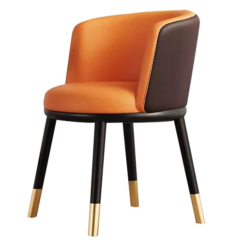 LYXXJRYBHD Moderne Esszimmerstühle, Gepolsterte Esszimmer Stühle, Küchenstühle, Wohnzimmer-Balkon-Freizeitstühle, Empfangsstühle (Color : Orange) von LYXXJRYBHD