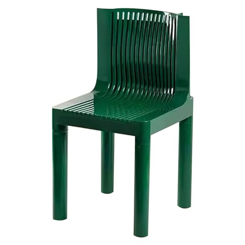 LYXXJRYBHD Plastikstuhl, Esszimmerstühle, Stapelbare Stühle, Hohlgeschnitztes Design, Barstuhl, Stuhl für Küche, Wohnzimmer (Color : Green) von LYXXJRYBHD
