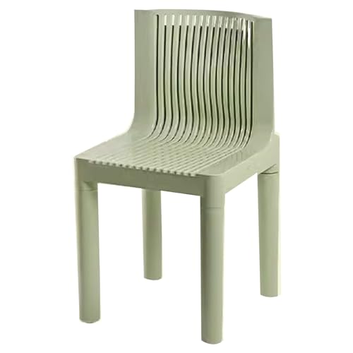 LYXXJRYBHD Plastikstuhl, Esszimmerstühle, Stapelbare Stühle, Hohlgeschnitztes Design, Barstuhl, Stuhl für Küche, Wohnzimmer (Color : Yellow-Green) von LYXXJRYBHD