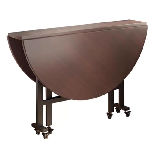 LYXXJRYBHD Runder Klapptisch Zum Essen, Ausziehbarer Küchentisch Mit Rollen, Platzsparender Klapptisch Für Wohnung Und Esszimmer(39.3x10.2x29.5in/100x26x75cm) von LYXXJRYBHD