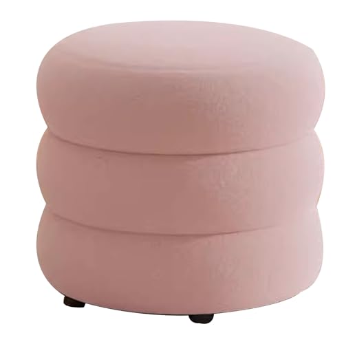 LYXXJRYBHD Schminkhocker, Stuhl für Schminktisch, Weicher Schminkhocker Mit Kuchenschicht-Design, für Wohnzimmer, Schlafzimmer, Couchtisch (Color : Pink, Size : Three Layers) von LYXXJRYBHD
