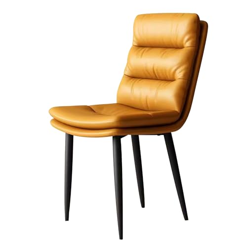 LYXXJRYBHD Stühle Esszimmer, Esszimmerstühle Modern, Esstisch Stühle Aus Leder, Armloser Stuhl, Esstischstühle, Weich Und Bequem, für Das Restaurant (Color : Orange) von LYXXJRYBHD