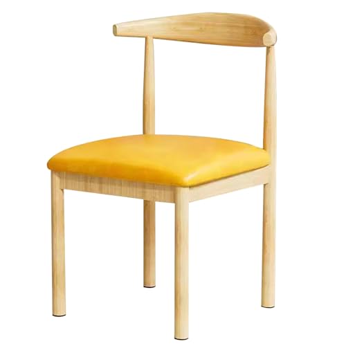 LYXXJRYBHD Stühle Esszimmer, Metallstühle, Bauernhaus-küchenstuhl, Esstisch Stühle, Weiches Sitzgefühl, für Zuhause, Bar, Restaurant (Color : Yellow) von LYXXJRYBHD
