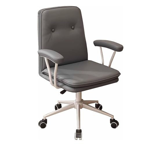LYXXJRYBHD Verstellbare Schreibtischstühle Mit 360 ° -Drehung, Bequeme Arbeitsstühle Mit Armlehnen, Chefsessel Für Schlafzimmer, Computer(Gray) von LYXXJRYBHD