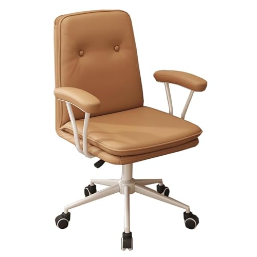 LYXXJRYBHD Verstellbare Schreibtischstühle Mit 360 ° -Drehung, Bequeme Arbeitsstühle Mit Armlehnen, Chefsessel Für Schlafzimmer, Computer(Orange) von LYXXJRYBHD
