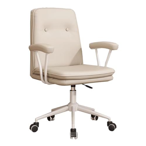LYXXJRYBHD Verstellbare Schreibtischstühle Mit 360 ° -Drehung, Bequeme Arbeitsstühle Mit Armlehnen, Chefsessel Für Schlafzimmer, Computer(White) von LYXXJRYBHD
