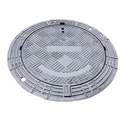Runder Septiktank Deckel aus Duktiler Eisenlegierung, Robuste Gully Abdeckung, Rutschfeste Oberfläche für Straßen Garagen Hafenanlagen(27.5x35.4x4.7in/70x90x12cm) von LYXXJRYBHD