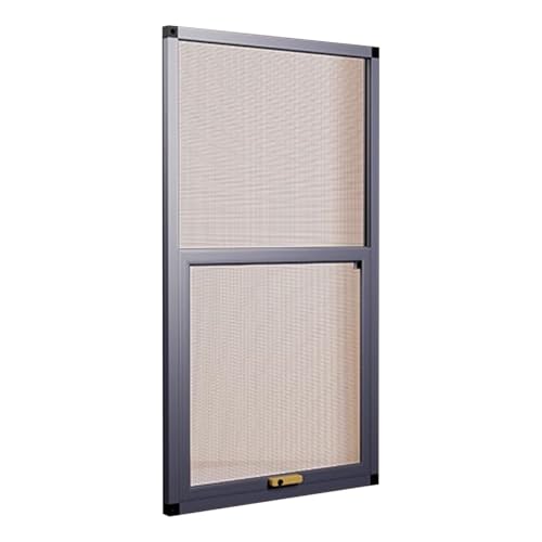 Schiebefenster aus Aluminiumlegierung mit Insektenschutz, Verstellbare Belüftung, Austauschfenster für Badezimmer, Balkon Und Küche(Gray,0.4-0.6m²) von LYXXJRYBHD