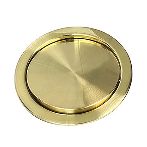 LYXXW Can Stainless Steel Trash Round Cap, Can Flush Auto Flap Trash, TüLle KüChe MüLleimer, Can Trash Cover, Flush MüLleimer Abdeckung, FüR Haus KüChe Wohnheim Zimmer BüRo,Gold von LYXXW