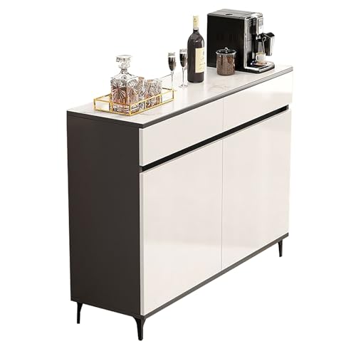 Weiße Sideboard Barschränke für zu Hause, Akzent küchenschrank mit 2/3 Türen, Kaffeebarschrank, Buffettisch, Konsolenschrank, Eingangsschrank für Wohnzimmer, freistehender Spirituosenschrank für Wohnz von LYXYJRYBHD