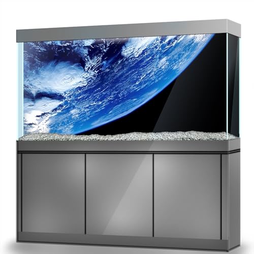 LYYAB Aquarium Hintergrund Aufkleber Erde Planet Selbstklebend Aquarium Reptilien Terrarium Dekor Poster (45 x 30 cm) von LYYAB