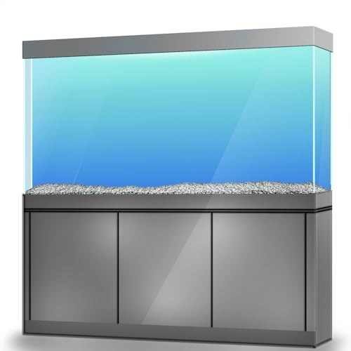 LYYAB Blauer Cyan Farbverlauf Aquarium Hintergrund Aufkleber Fisch Tank Reptilien Terrarium Dekor 60 x 40 cm von LYYAB