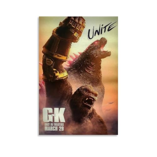 GodzillaPainting Kunstposter Leinwand Kunst Wanddekoration Zuhause Schlafzimmer Ästhetik Maler Wohndeko Starke Wandmalerei Zimmer dekoriert ungerahmter Stil 60 x 90 cm von LYYFKN