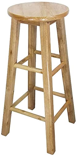Barhocker, verstellbar, Barhocker, Frühstücksbarhocker, Küchenwerkzeug aus Holz, Massivholz, verbreitert, dick, rund, modern, minimalistisch, kreativ, modisch, Empfangsstuhl in natürlichem Finish, Ho von LYZCX