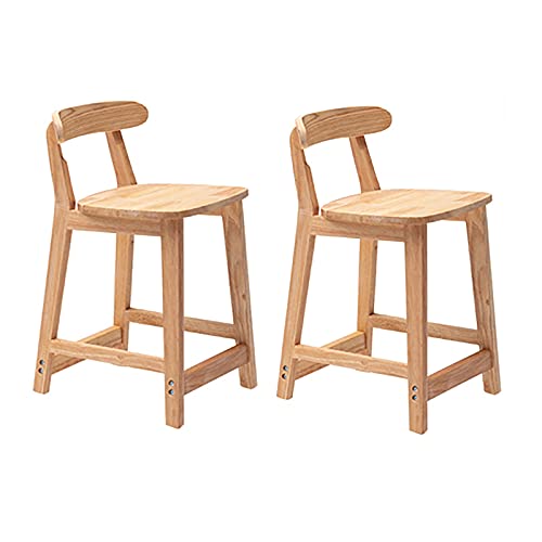 Barhocker, verstellbare Barhocker, Retro-Barhocker aus Holz, 2er-Set, für Zuhause, Küche, Theke, Barstühle, hohe Rückenlehne, Frühstücksbarsitz, Pub-Sitz, Küchenhocker mit Rückenlehne und Fußstütze, von LYZCX