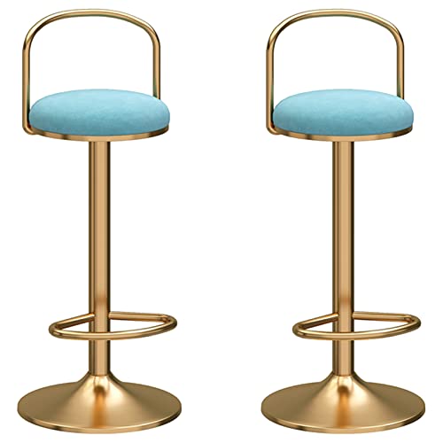 LYZCX 2 Stück Barhocker, Hochstuhl, verstellbar von 65–80 cm, Home Beauty Salon Island Dining Barhocker mit drehbarer Rückenlehne, goldene Fußstütze, runde Basis LYZCX 2 Stück Barhocker, Hochstuhl, verstellbar von 65–80 cm, Home Beauty Salon Island Dining Barhocker mit drehbarer Rückenlehne, goldene Fußstütze, runde Basis von LYZCX