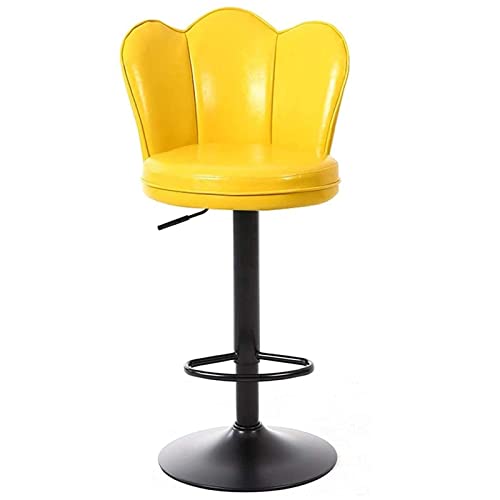 LYZCX 360° Drehbarer Barhocker, Drehstuhl, Hohe Hocker mit Rückenlehne, Moderne Hausbar, Kassentheke, Höhenverstellbar 60-80cm von LYZCX