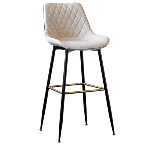 LYZCX Barhocker, Barhocker, Stühle, Barhocker, Moderne Barhocker aus PU-Leder, Küchenstühle, Frühstücksstuhl, Heimbarstuhl mit schwarzen Metallbeinen, Thekenhocker, Barstühle von LYZCX