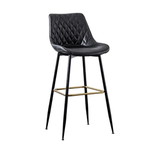 LYZCX Barhocker, Barhocker, Stühle, Barhocker, Moderne Barhocker aus PU-Leder, Küchenstühle, Frühstücksstuhl, Heimbarstuhl mit schwarzen Metallbeinen, Thekenhocker, Barstühle von LYZCX