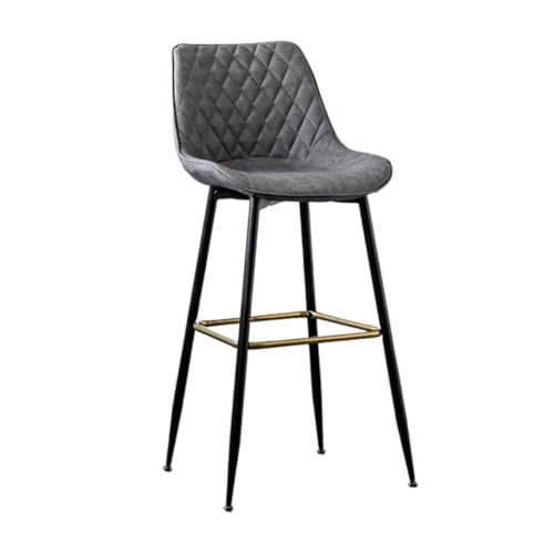 LYZCX Barhocker, Barhocker, Stühle, Barhocker, Moderne Barhocker aus PU-Leder, Küchenstühle, Frühstücksstuhl, Heimbarstuhl mit schwarzen Metallbeinen, Thekenhocker, Barstühle von LYZCX