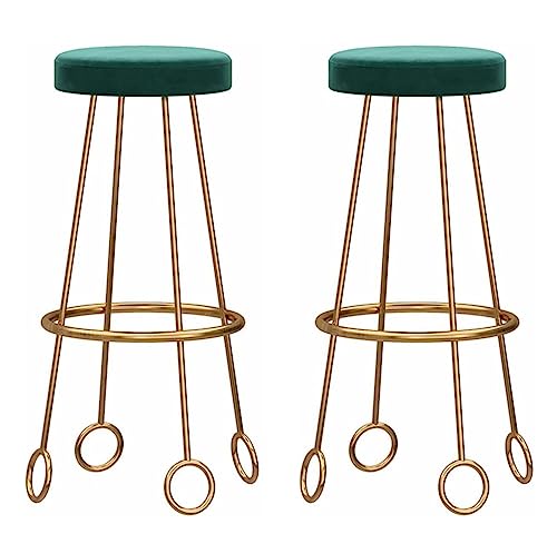 LYZCX Barhocker, Barhocker, Stühle, Barhocker, Thekenhöhe, 2er-Set, mit gepolstertem Samt, rückenfrei, für Küche, Esszimmer, Barhocker, Stuhl, Metallgestell, Thekenhocker, Barstühle LYZCX Barhocker, Barhocker, Stühle, Barhocker, Thekenhöhe, 2er-Set, mit gepolstertem Samt, rückenfrei, für Küche, Esszimmer, Barhocker, Stuhl, Metallgestell, Thekenhocker, Barstühle von LYZCX