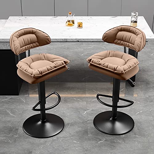 LYZCX Barhocker, drehbar, verstellbare Thekenhöhe, 2er-Set, künstlicher Barhocker für Küchentheke, Esszimmer LYZCX Barhocker, drehbar, verstellbare Thekenhöhe, 2er-Set, künstlicher Barhocker für Küchentheke, Esszimmer von LYZCX