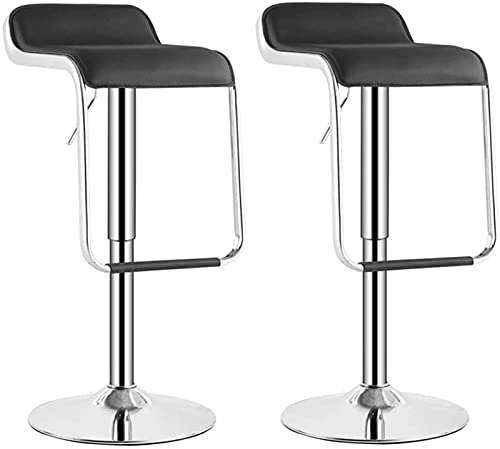 LYZCX Barhocker, verstellbare Barhocker, 2er-Set, moderner Drehstuhl aus Metall mit Rückenlehne, Barhocker in Küchenthekenhöhe, runder Fuß, Kneipensitz, Thekenbarstühle von LYZCX