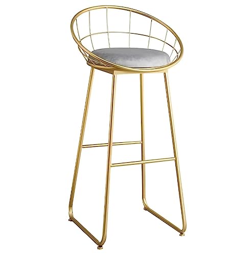 LYZCX Barhocker Barhocker Stühle Barhocker Moderne Barhocker Samtsitz mit Metallrückenlehne Barhocker Barstuhl für Bartheke Küchenstühle Home Thekenhocker Barstühle von LYZCX