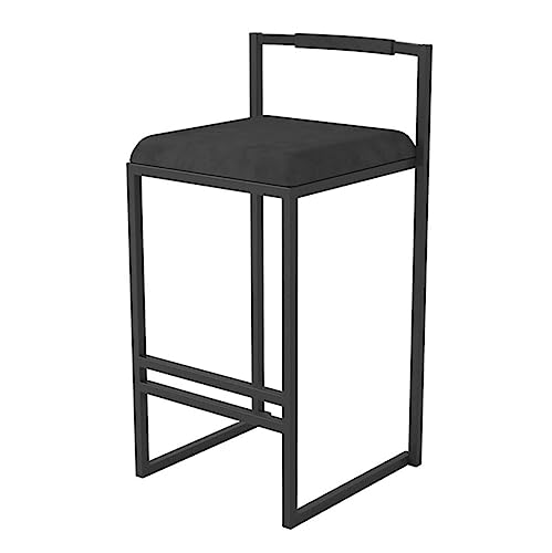 LYZCX Barhocker Barhocker Stühle Barhocker Moderner Barhocker Leichter Luxus-Hochstuhl Samtsitz Schmiedeeiserne Beine Einfacher Home-Front-Schreibtisch Frühstücksstuhl Tresenhocker Barstühle von LYZCX