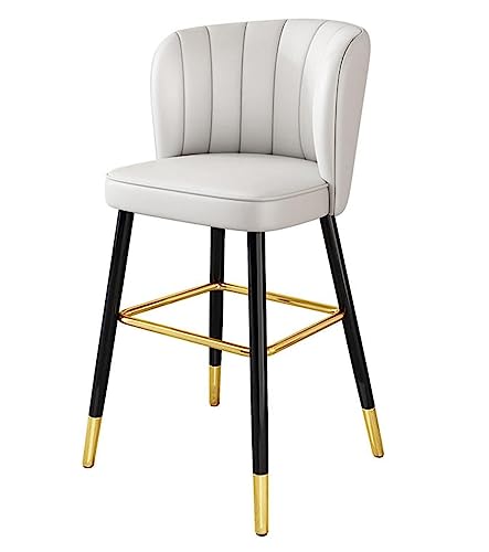 LYZCX Barhocker Barhocker Stühle Barhocker PU-Leder Barhocker Thekenhöhe Hocker Küchenthekenhocker Esszimmerstühle mit Metallbeinen für Küche Esszimmer Café Thekenhocker Barstühle von LYZCX