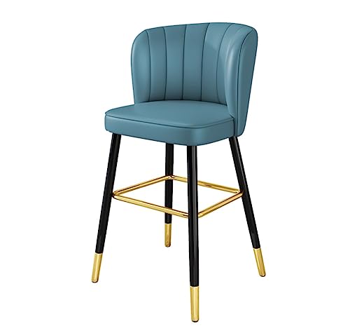 LYZCX Barhocker Barhocker Stühle Barhocker PU-Leder Barhocker Thekenhöhe Hocker Küchenthekenhocker Esszimmerstühle mit Metallbeinen für Küche Esszimmer Café Thekenhocker Barstühle von LYZCX