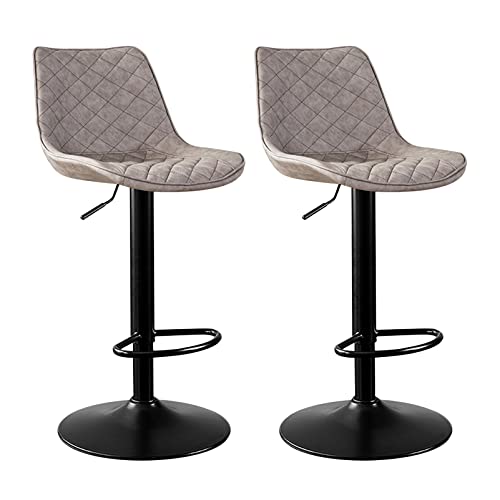 LYZCX Barhocker-Set mit 2 verstellbaren, drehbaren Barhockern in Thekenhöhe, Küchenhochstühle für Frühstücksbar, Theke von LYZCX