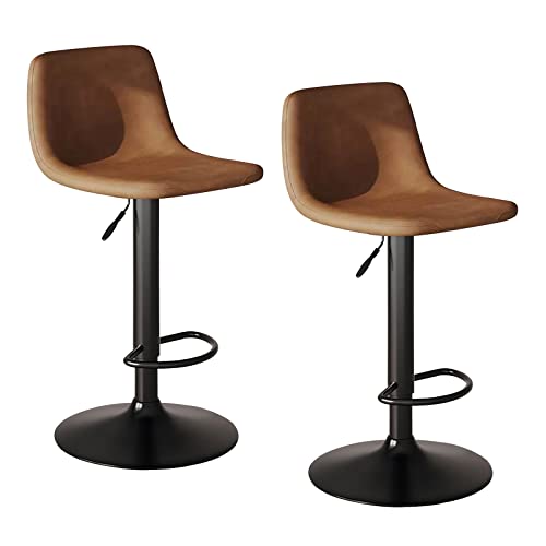 LYZCX Barhocker-Set mit 2 verstellbaren, drehbaren Barhockern in Thekenhöhe, künstlicher Barstuhl für die Frühstücksinsel in der Küche zu Hause, in der Bar von LYZCX